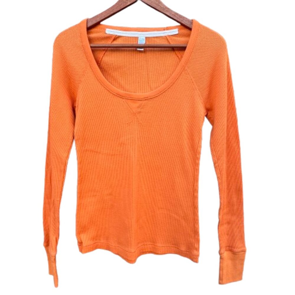 Old Navy Intimates Thermal Tee Medium Orange Long Sleeve Athleisure